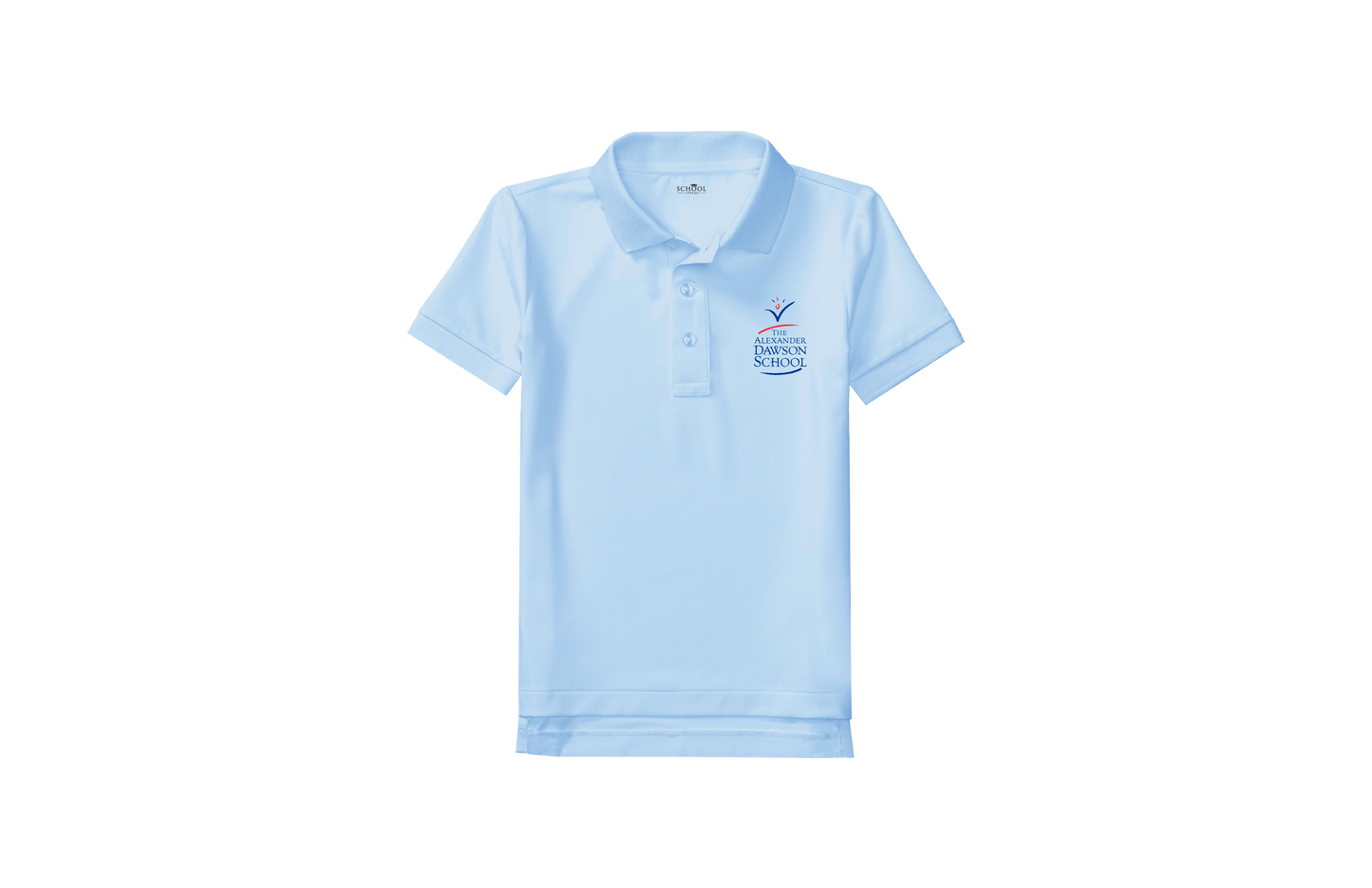 Boys/Unisex Classic Fit Light Blue Short Sleeve Performance Polo