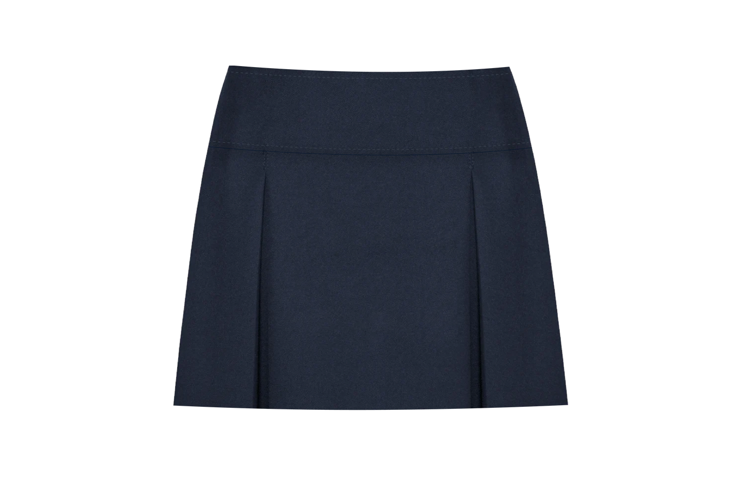 Girls Navy Box Pleat Skort