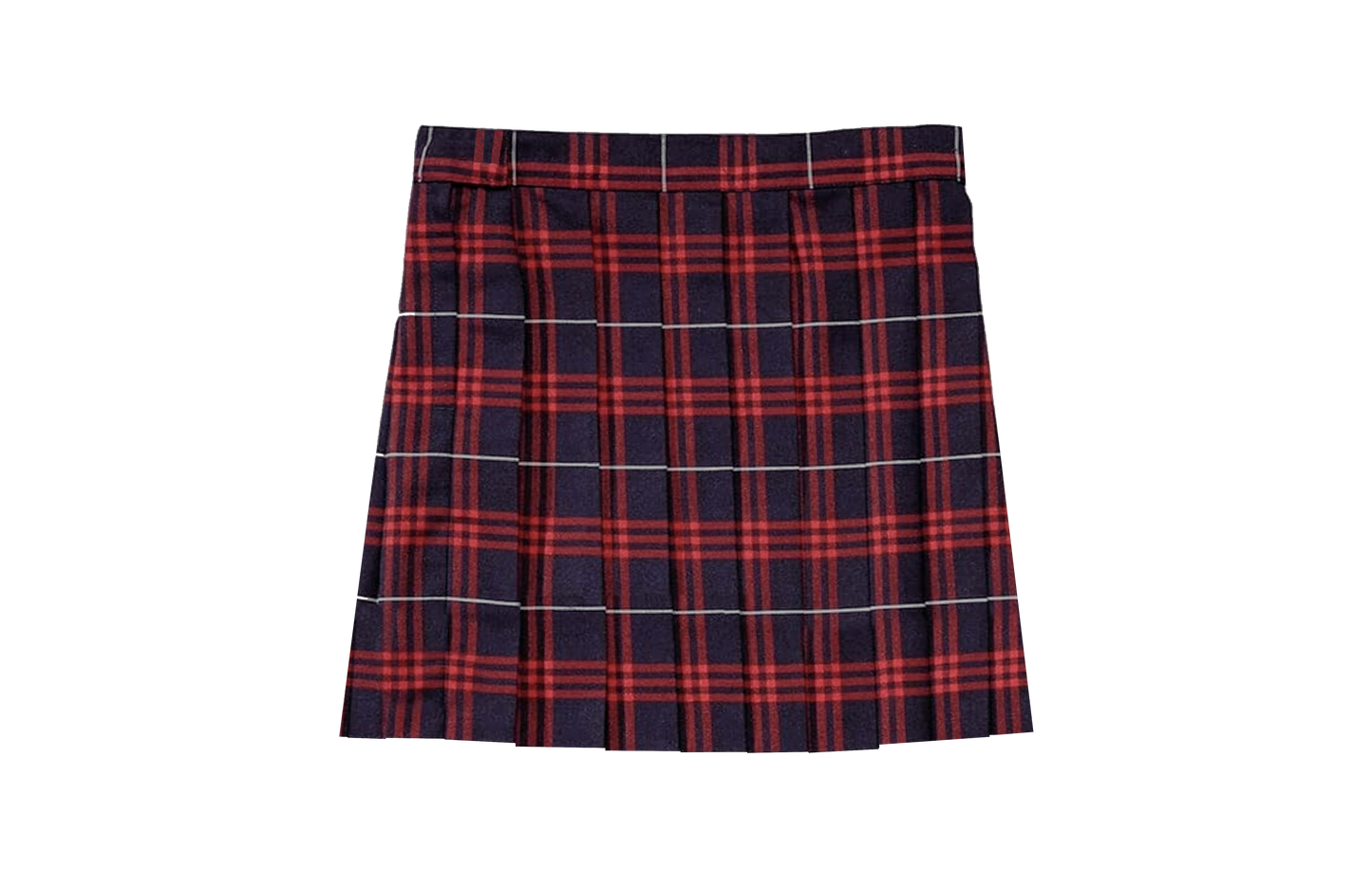 Girls Plaid Knife Pleat Skort