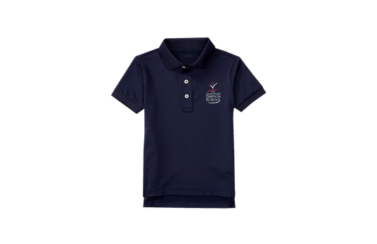 Boys/Unisex Classic Fit Navy Short Sleeve Pique Polo