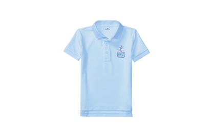 Boys/Unisex Classic Fit Light Blue Short Sleeve Performance Polo