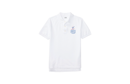 Boys/Unisex Classic Fit White Short Sleeve Performance Polo