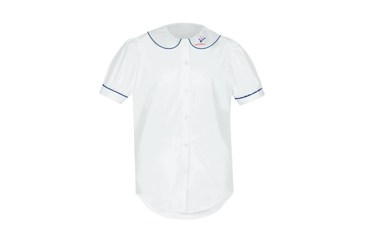 Girls White Peter Pan Collar Blouse