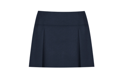 Girls Navy Box Pleat Skort
