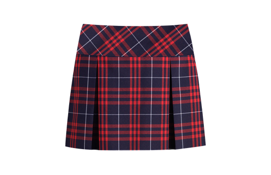 Girls Plaid Box Pleat Skort
