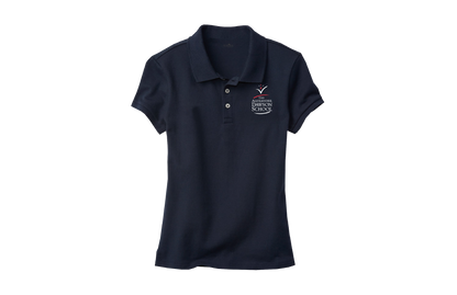 Girls Feminine Fit Navy Short Sleeve Performance Polo