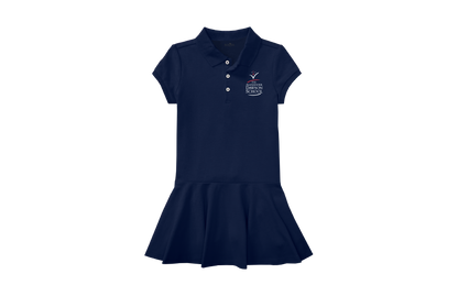 Girls Navy Pique Polo Dress