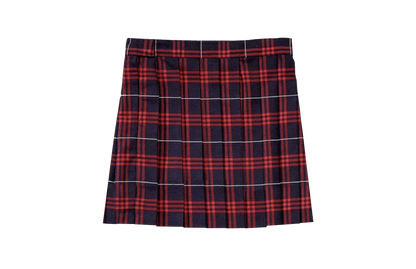 Girls Plaid Knife Pleat Skort