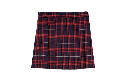 Girls Plaid Knife Pleat Skort