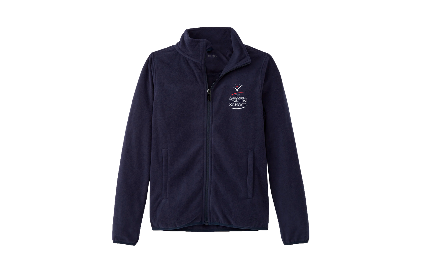 Unisex Navy Full-Zip Micro Fleece Jacket
