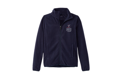 Unisex Navy Full-Zip Micro Fleece Jacket