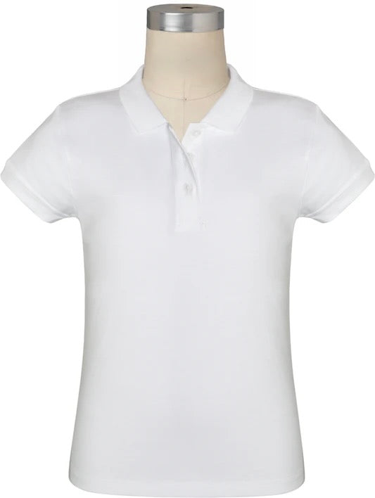 Feminine fit short sleeve jersey polo