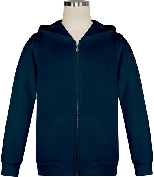 Zip front hooded sweatshirt